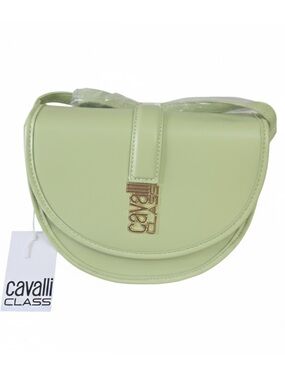 Cavalli Class/MARINA Saddle Flap Leaf Green Crossbody • NWT